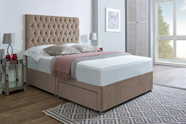 DIVAN BED FRAME WITH MATTRESS & STOARGE OPTION