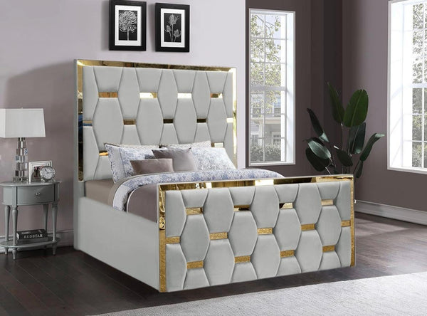 GOLDEN STRIP BED FRAME WITH MATTRESS & STORAGE OPTION