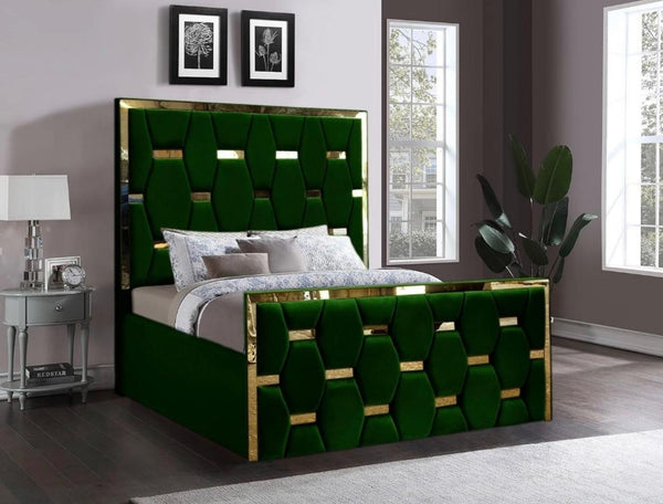 GOLDEN STRIP BED FRAME WITH MATTRESS & STORAGE OPTION