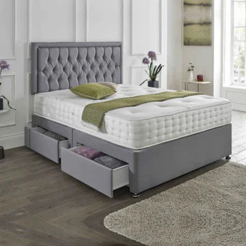 DIVAN BED FRAME WITH MATTRESS & STOARGE OPTION