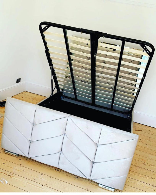 MIRROR BED FRAME WITH MATTRESS & STORAGE OPTION